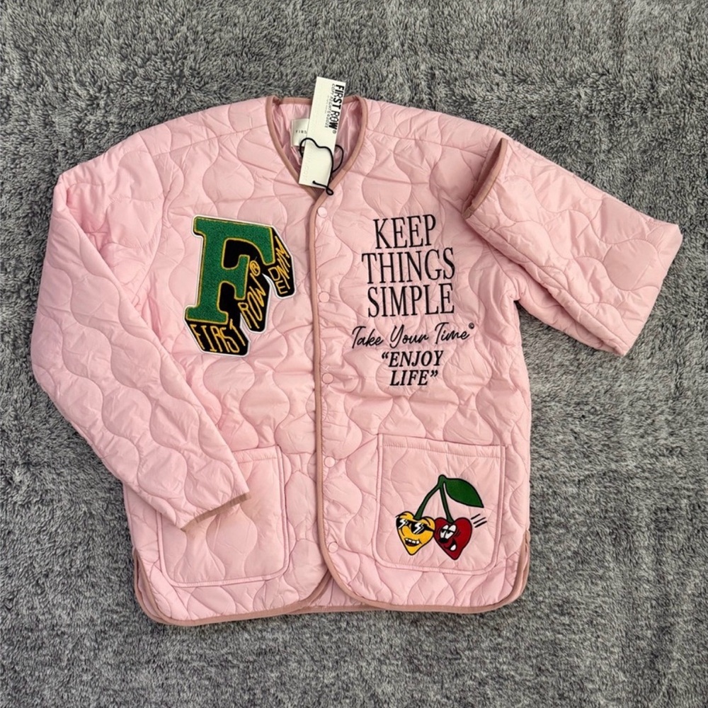 Men’s First Row Jacket, Pink, NWT